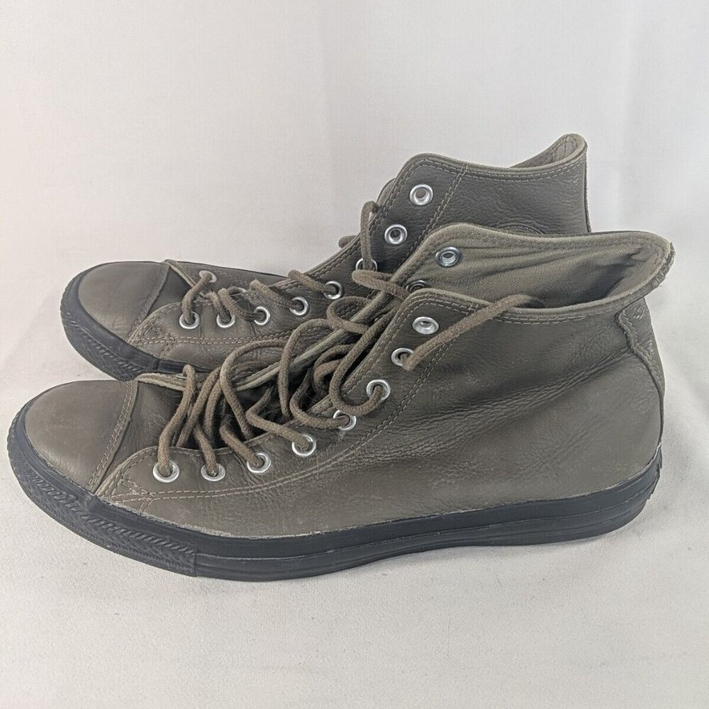 Converse Brown Leather High Top Sneakers Shoes Mens 10.5 10040000C Thinsulate